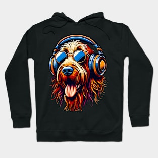 Spinone Italiano DJ Smiles with Rhythmic Vibes Hoodie